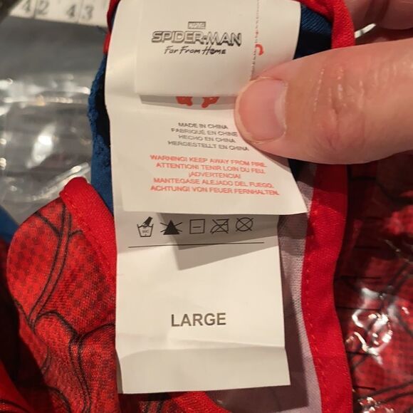 Kids Spider-Man Halloween Costume Size L NEW - Picture 7 of 9
